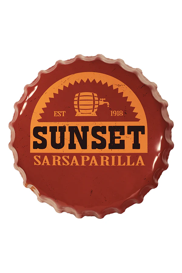 Fallout Sunset Sarsaparilla Bottle Cap Tin Sign - Image 2